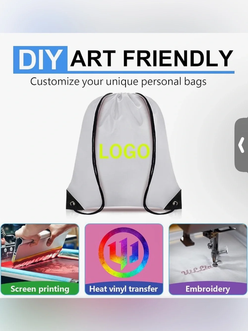 Drawstring Gym Sack Multi-use Backpack - Bundle of 12 - Actual Colors in Photos